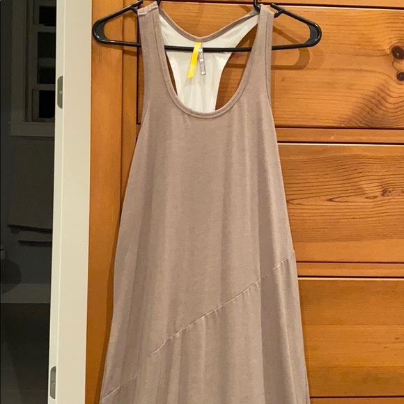 Lole Maxi A-line Cotton Tank Dress Taupe - Picture 6 of 7